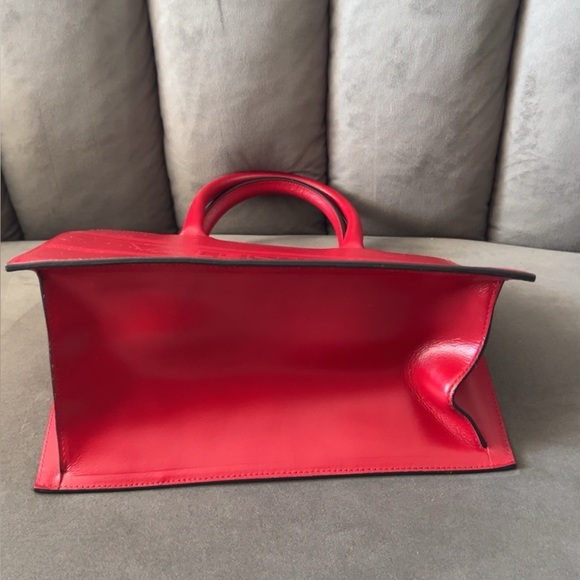 Valentino by Mario Valentino Red Leather Tote Bag - Picture 7 of 11